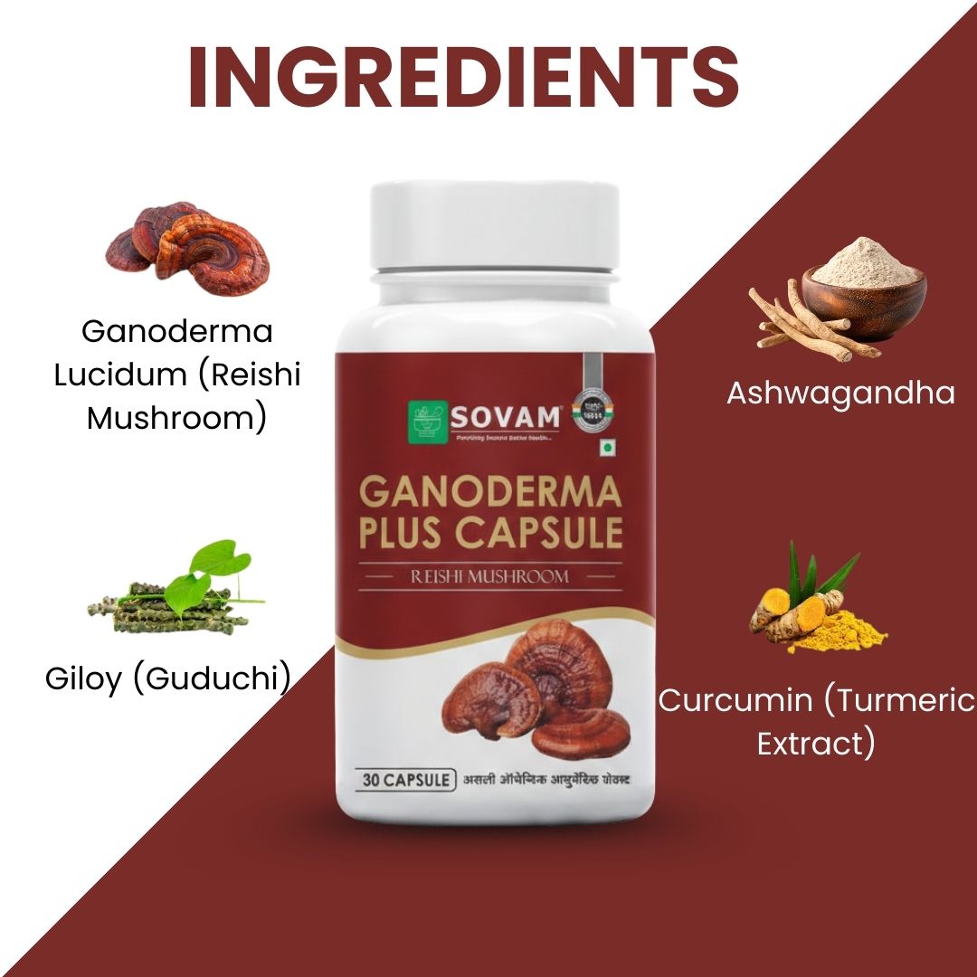 Sovam Ganoderma Plus Capsules 30 Caps – Vitality & Daily Wellness Support