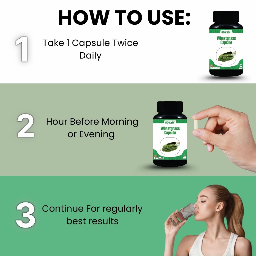 Sovam Wheatgrass Capsules 60 Caps – Green Nutrition & Daily Wellness Support