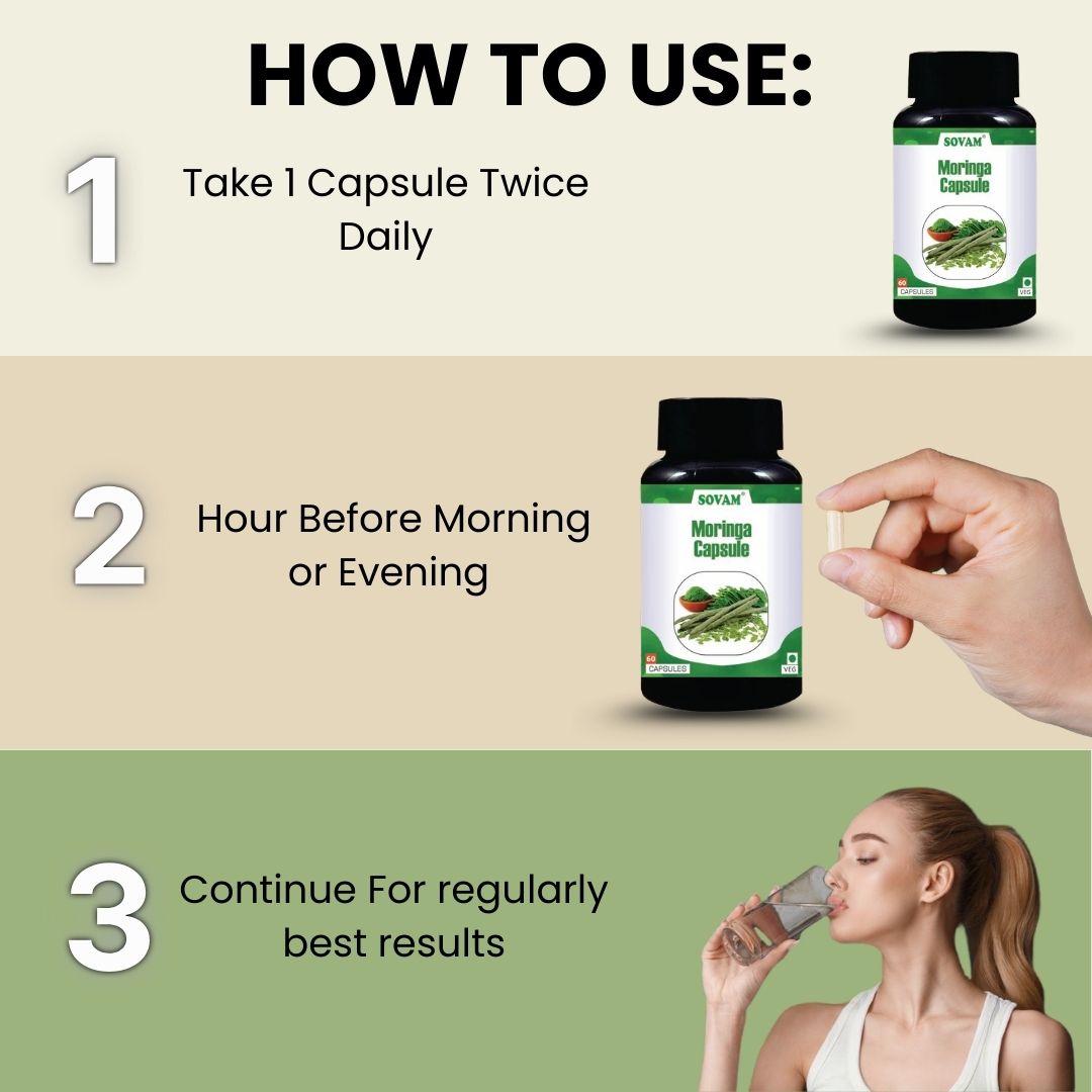 Sovam Moringa Capsules 60 Caps – Plant-Based Nutrition & Daily Wellness Support