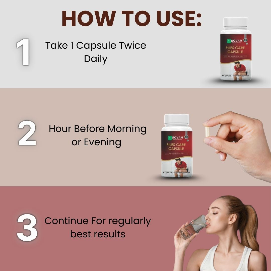Sovam Pilo O Care Capsules 60 Caps – Digestive & Bowel Wellness Support