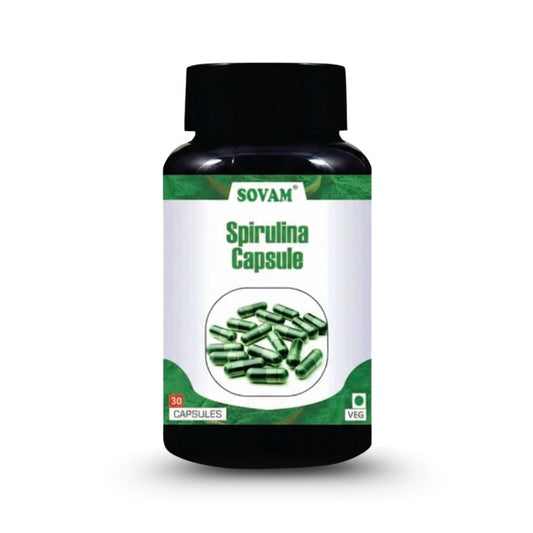 Sovam Spirulina Capsules 30 Caps – Plant Protein & Daily Nutrition Support