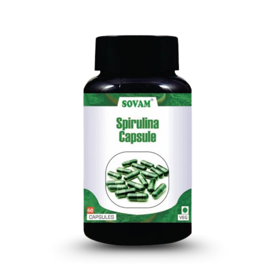 Sovam Spirulina Capsules 60 Caps – Plant Protein & Superfood Nutrition