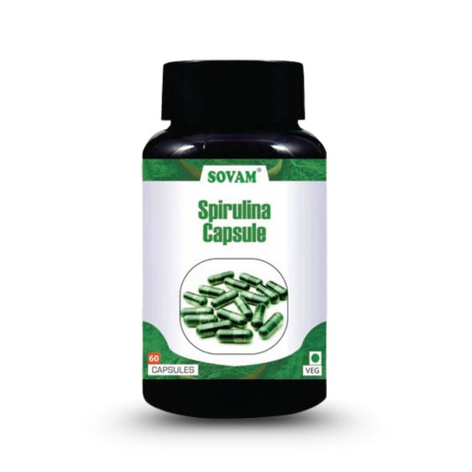 Sovam Spirulina Capsules 60 Caps – Plant Protein & Superfood Nutrition