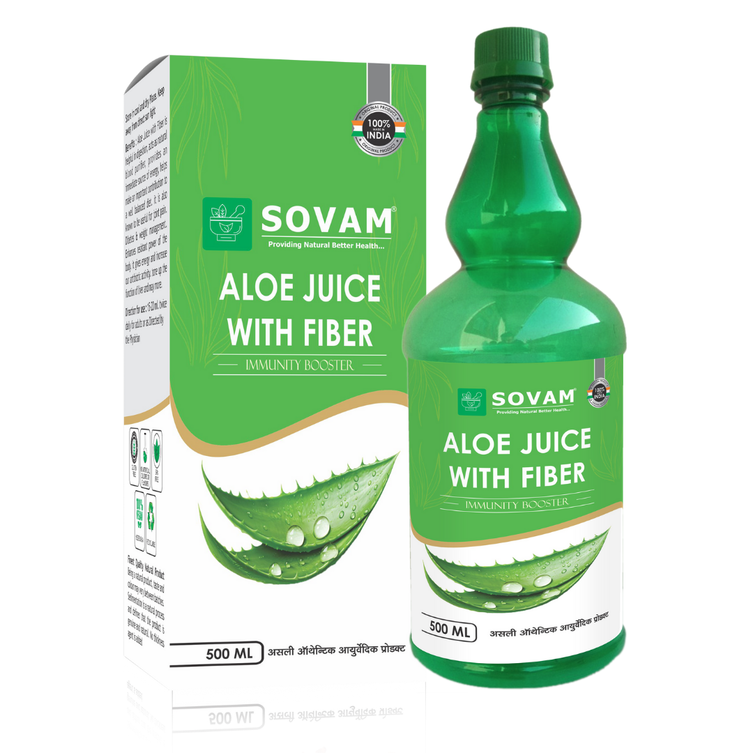 Aloe Juice with Fiber 500ml  Ayurvedic Tonic | Sovam Ayurveda