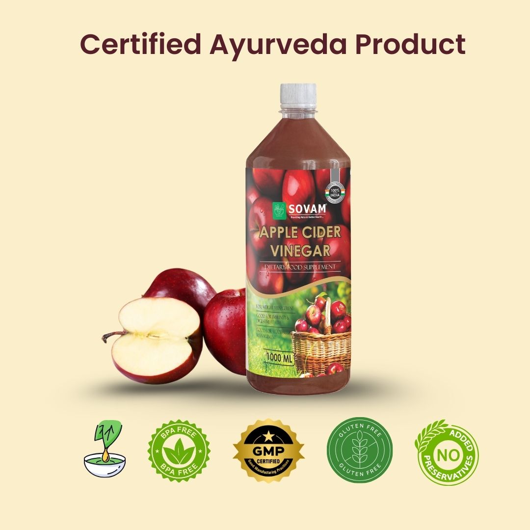 Sovam Apple Cider Vinegar 1000ml – Raw Unfiltered With Mother