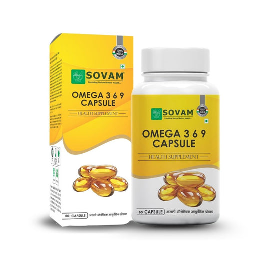 Sovam Omega 3-6-9 Soft Gel Capsules 60 Caps – Heart, Brain & Daily Wellness Support