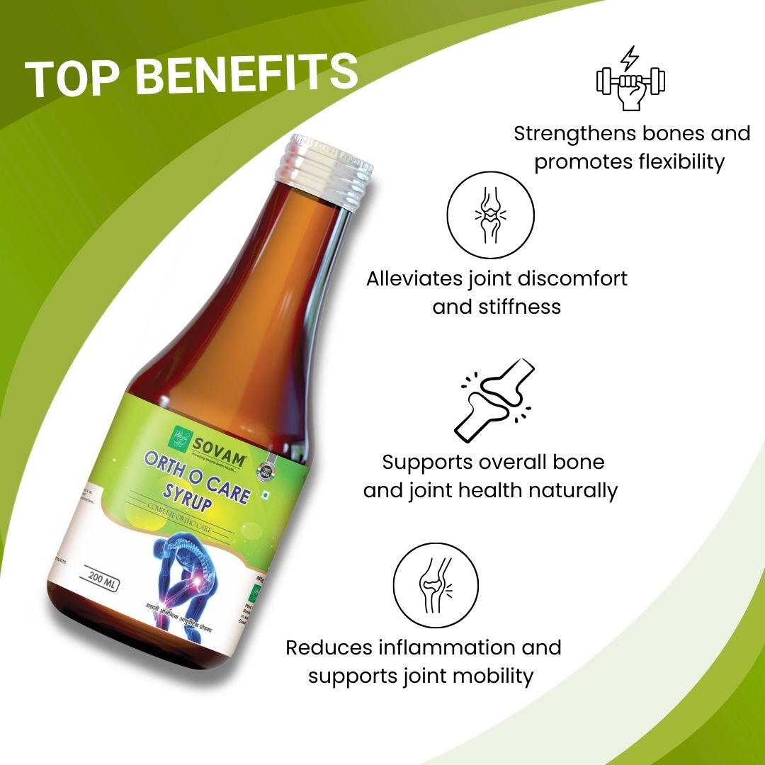 Sovam Ortho O Care Syrup 200ml | Joint & Mobility Wellness Support – Ayurvedic Herbal Blend | Sovam Ayurveda