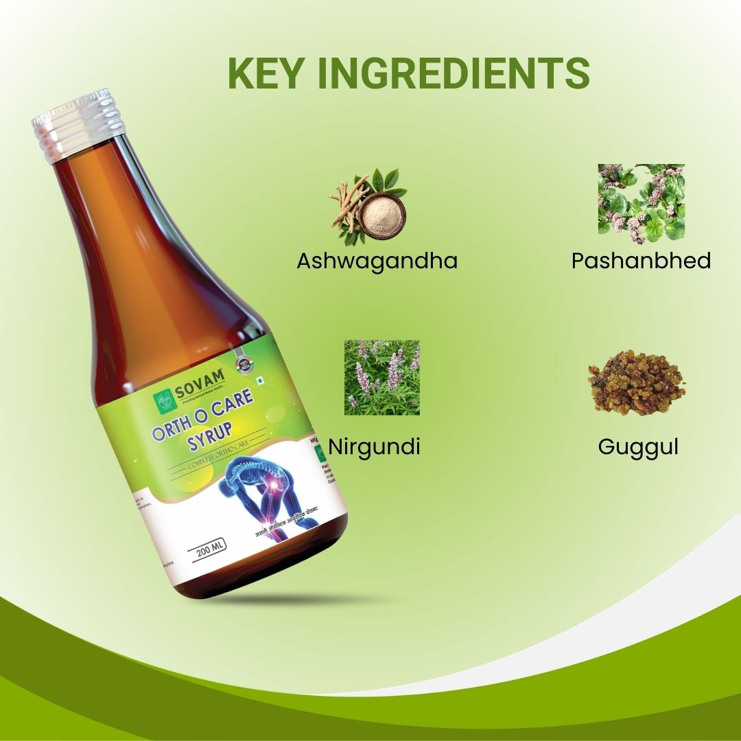 Sovam Ortho O Care Syrup 200ml | Joint & Mobility Wellness Support – Ayurvedic Herbal Blend | Sovam Ayurveda