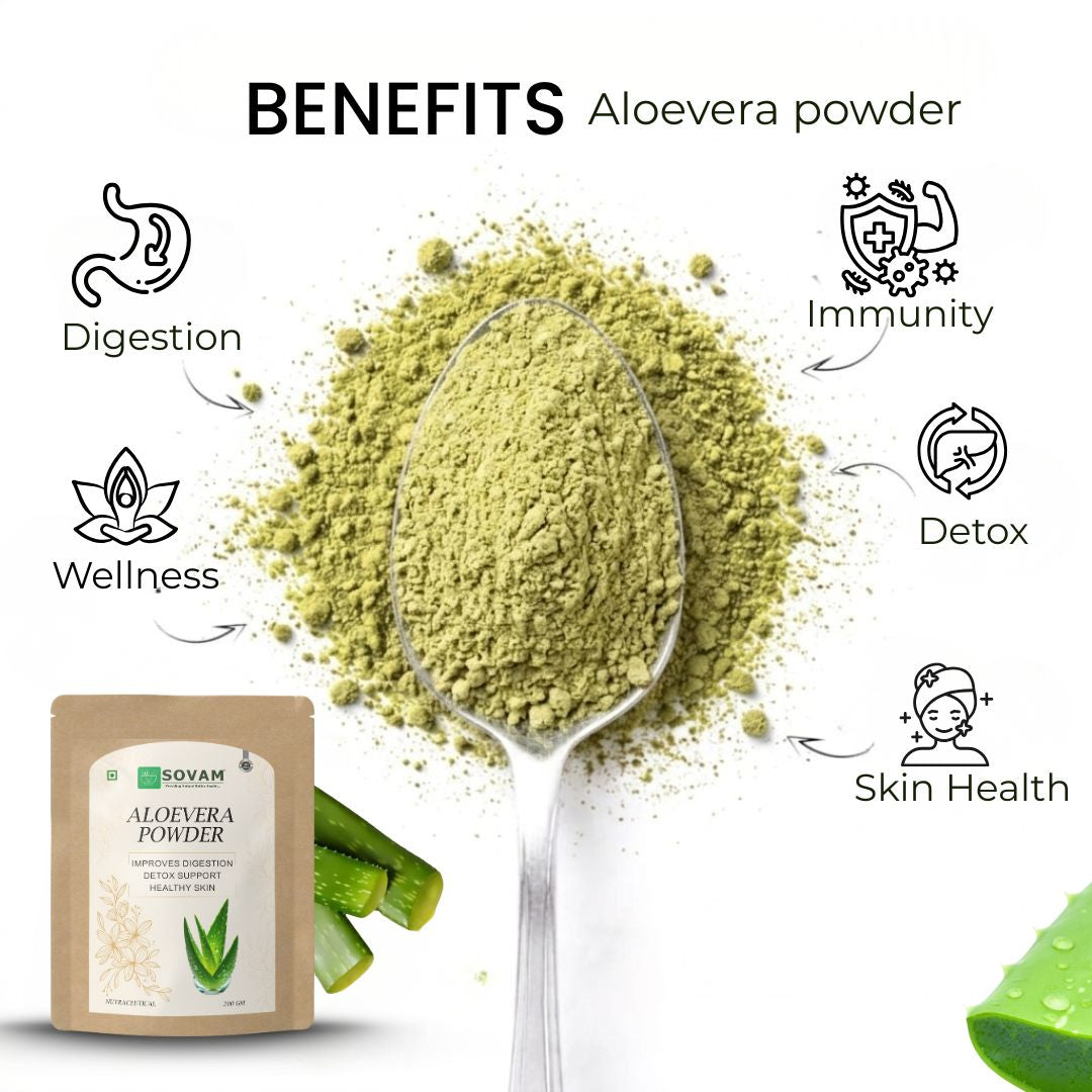 Sovam Aloe Vera Powder (Aloe barbadensis) 200g