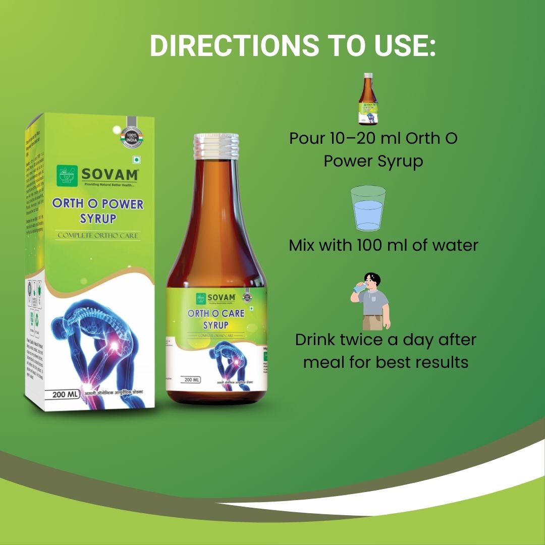Sovam Ortho O Care Syrup 200ml | Joint & Mobility Wellness Support – Ayurvedic Herbal Blend | Sovam Ayurveda