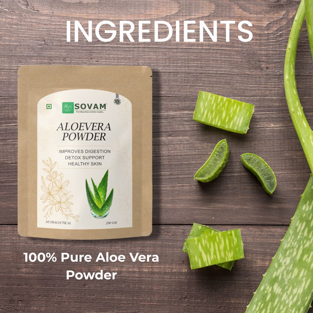 Sovam Aloe Vera Powder (Aloe barbadensis) 200g
