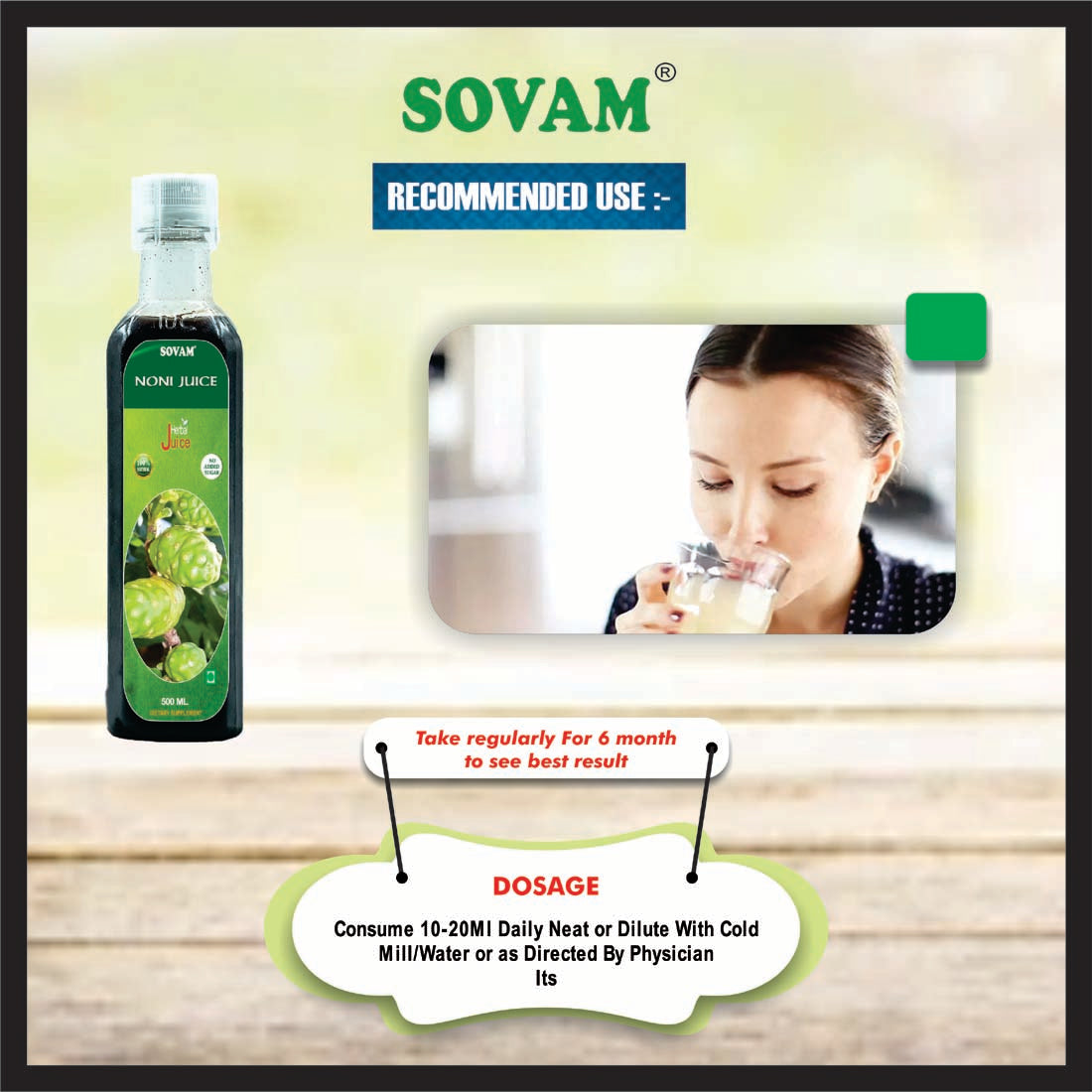 Noni Juice - 1000 ml - SOVAM AYURVEDA