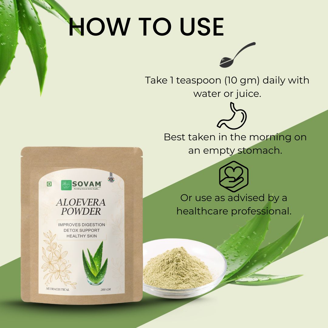 Sovam Aloe Vera Powder (Aloe barbadensis) 200g