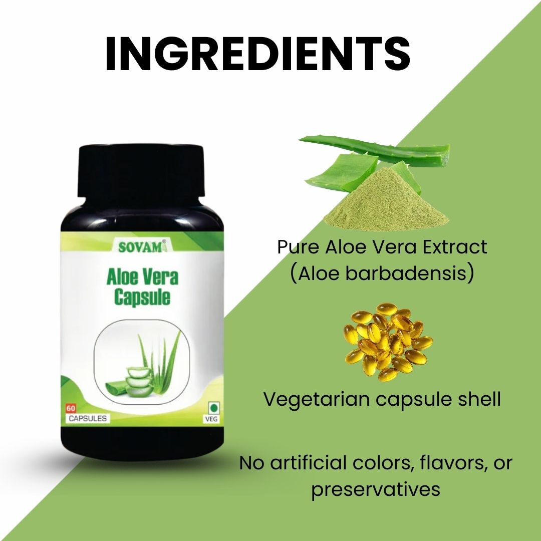 Sovam Aloe Vera Capsules 60 Caps – Digestive & Daily Wellness Support
