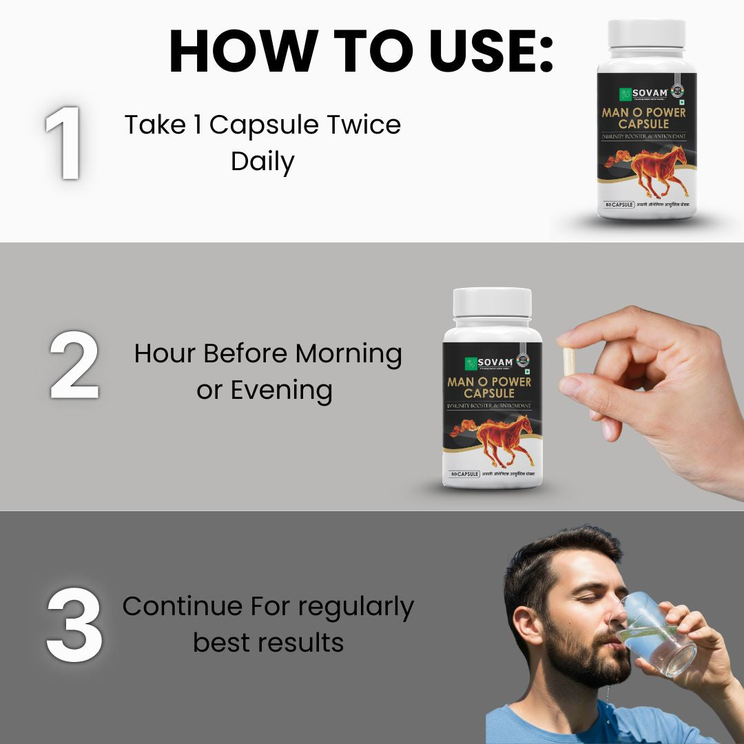 Sovam Man O Power Capsules 60 Caps – Men’s Vitality & Wellness Support