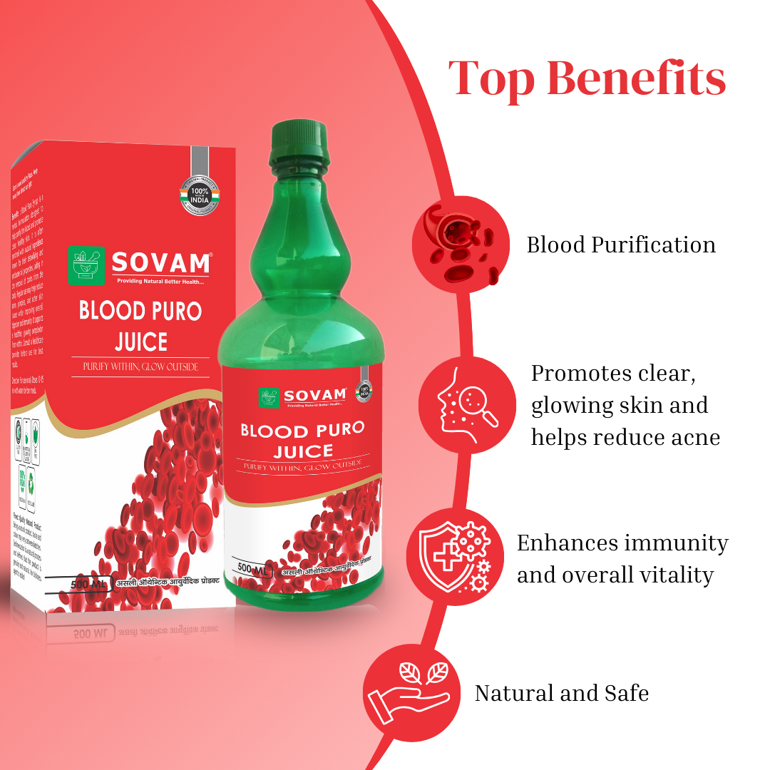 Blood Puro Juice 500ml Natural Ayurvedic Tonic | Sovam Ayurveda