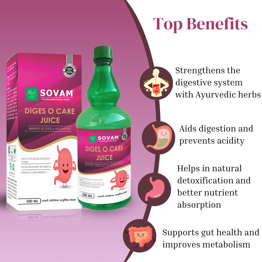 Diges-0-Care juice ayurvedic digestion tonic | Sovam Ayurveda