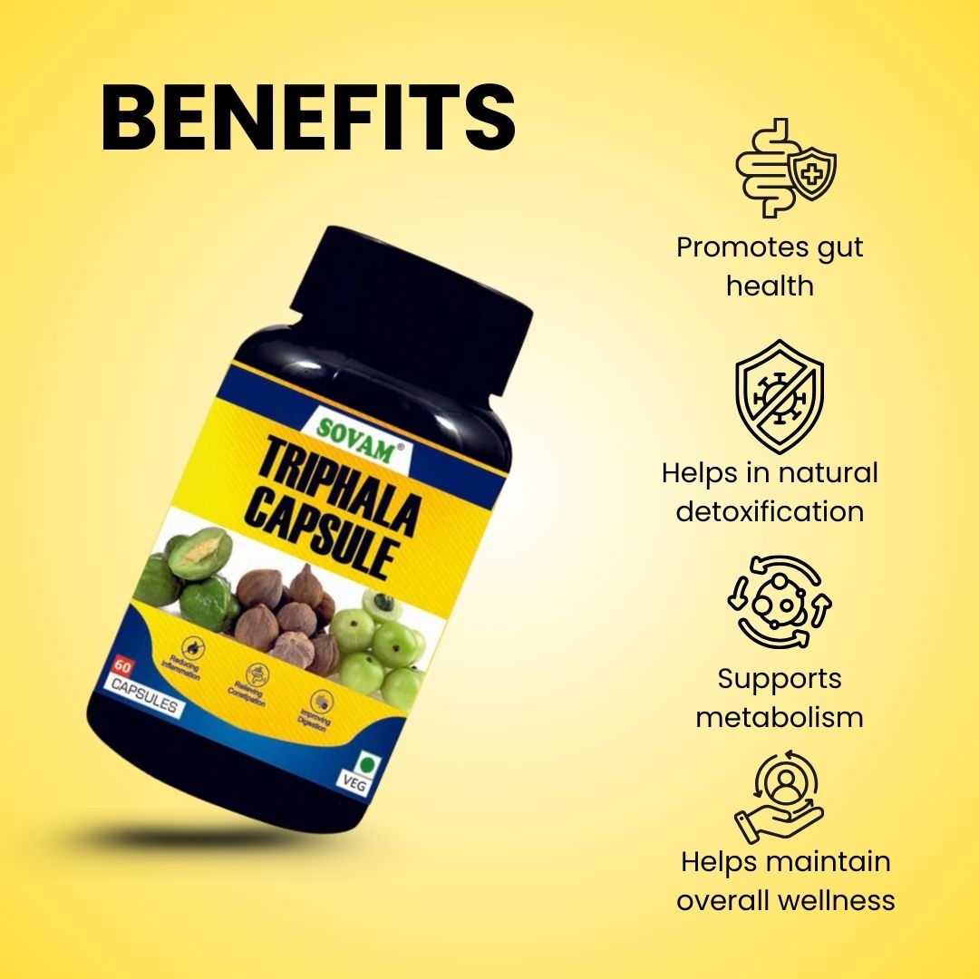 Sovam Triphala Capsules 60 Caps – Digestive & Daily Wellness Support