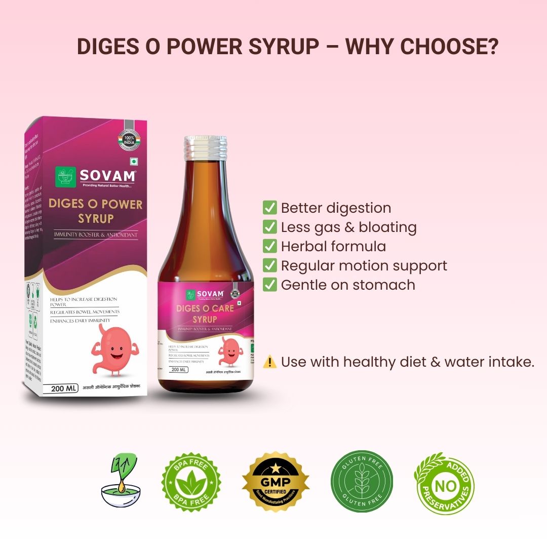 Sovam Diges O Power Syrup 200ml – Digestive Wellness & Daily Balance Support