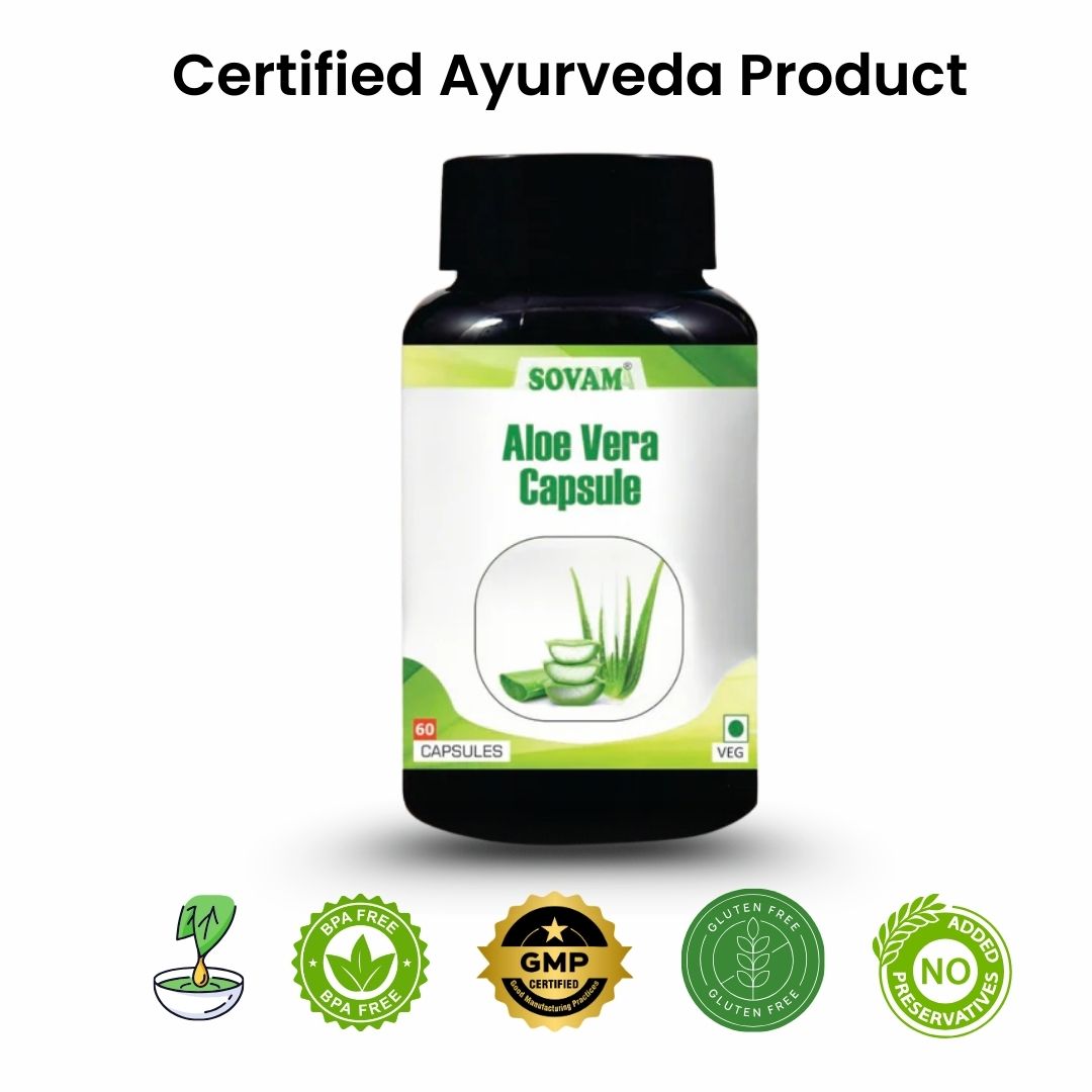 Sovam Aloe Vera Capsules 60 Caps – Digestive & Daily Wellness Support