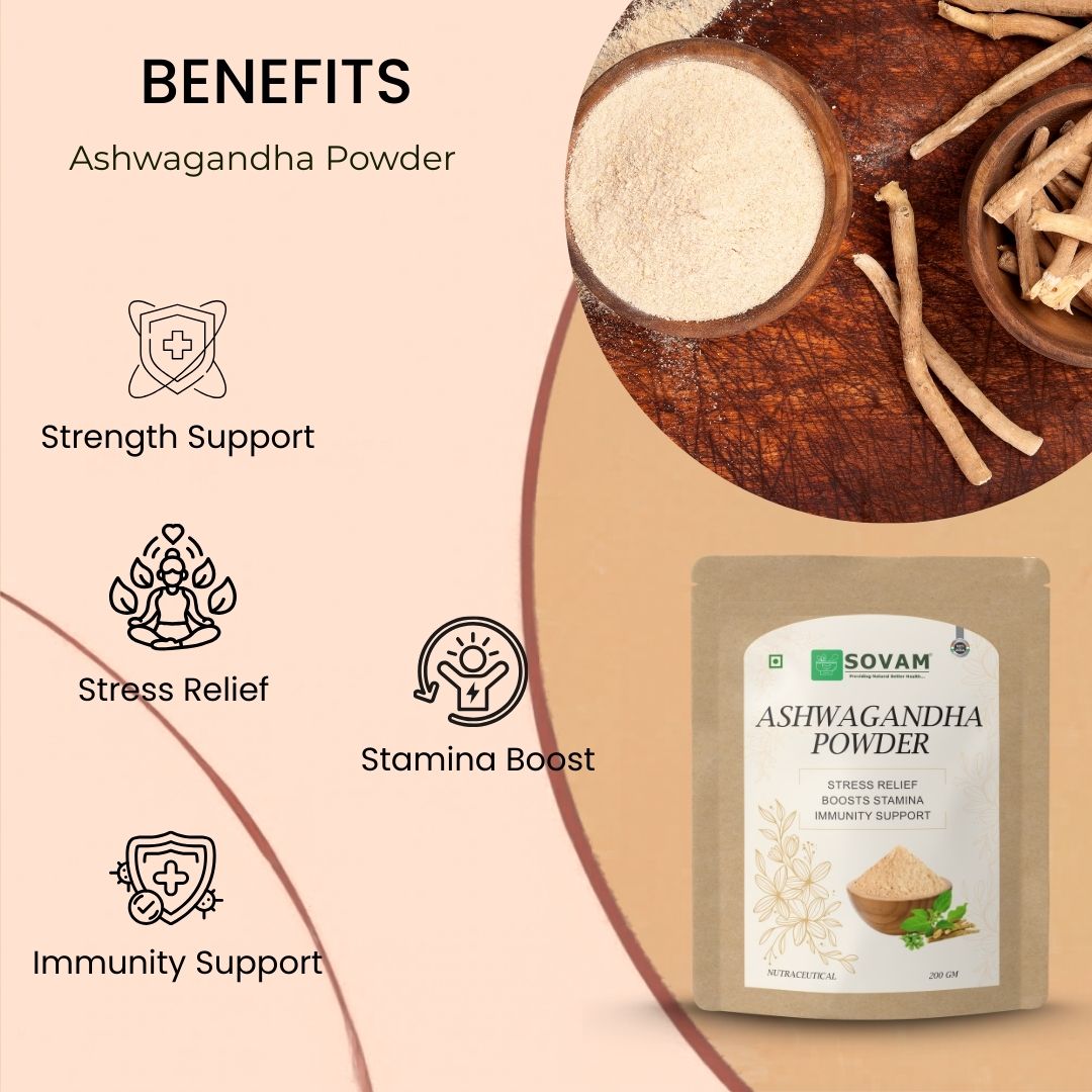 Sovam Ashwagandha Powder (Withania somnifera) 200g