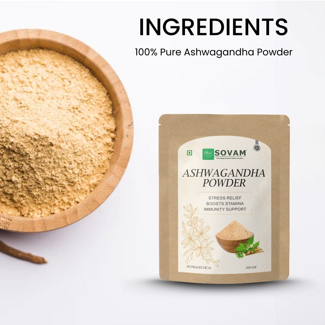 Sovam Ashwagandha Powder (Withania somnifera) 200g