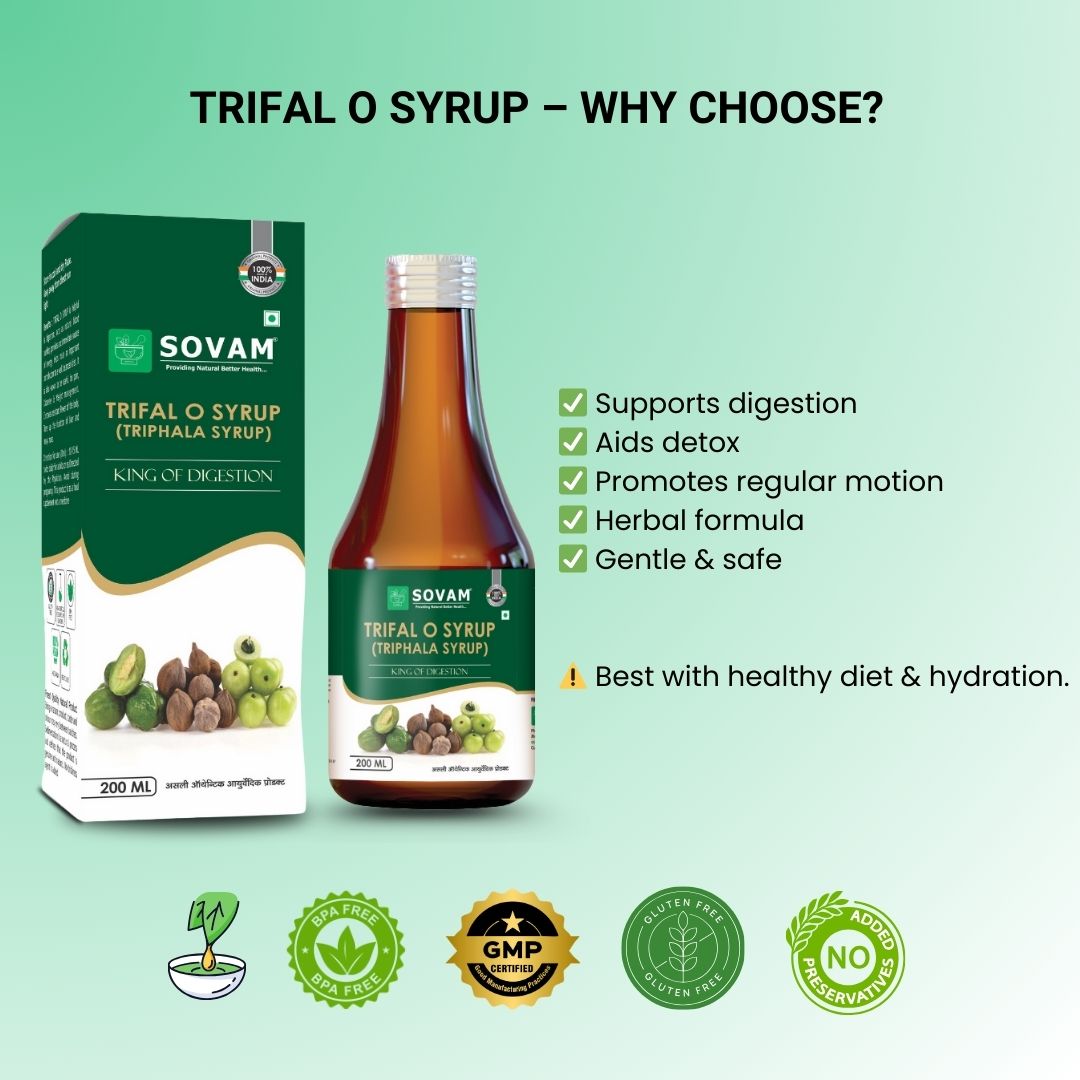 Sovam Trifal O Syrup 200ml – Triphala Digestive Wellness Support