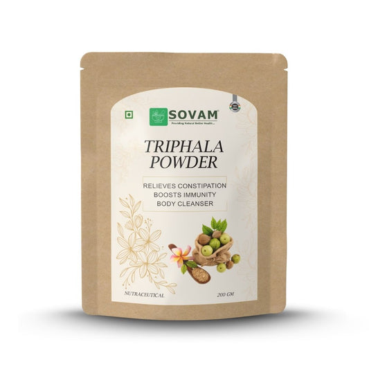 Sovam Triphala Powder (Emblica officinalis, Terminalia chebula & Terminalia bellirica) 200g