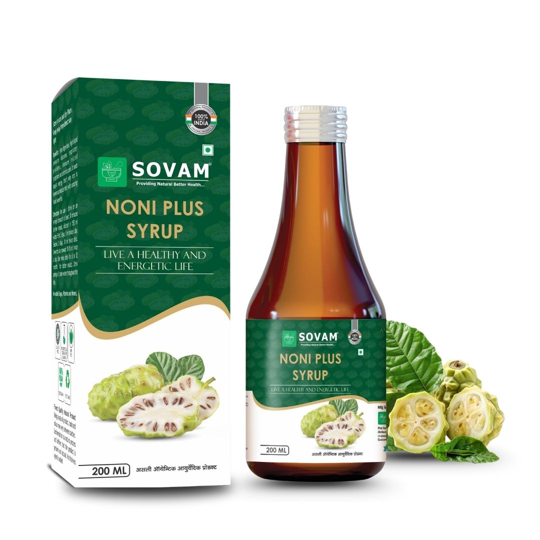 Sovam Noni Plus Syrup 200ml | Noni, Ashwagandha & Tulsi – Antioxidant Wellness Support