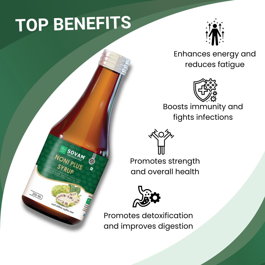 Sovam Noni Plus Syrup 200ml | Noni, Ashwagandha & Tulsi – Antioxidant Wellness Support