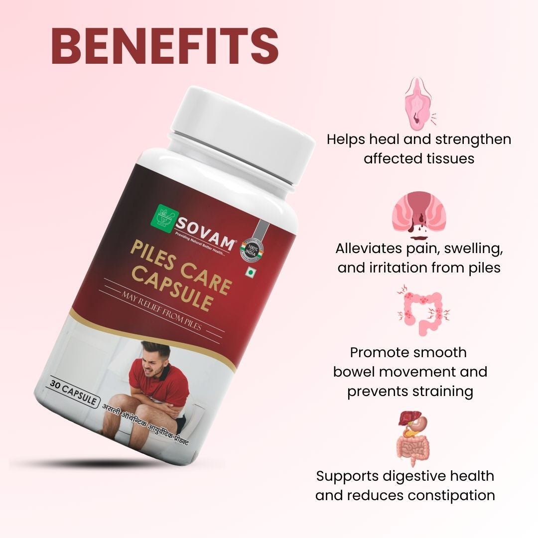 Sovam Pilo O Care Capsules 30 Caps – Digestive & Bowel Wellness Support