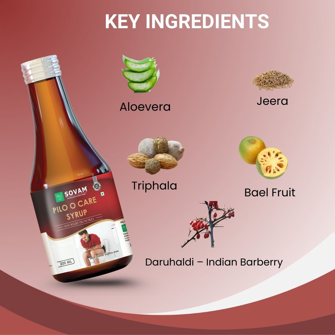 Sovam Pilo O Care Syrup 200ml – Digestive Wellness & Internal Balance – Ayurvedic Herbal Blend | Sovam Ayurveda