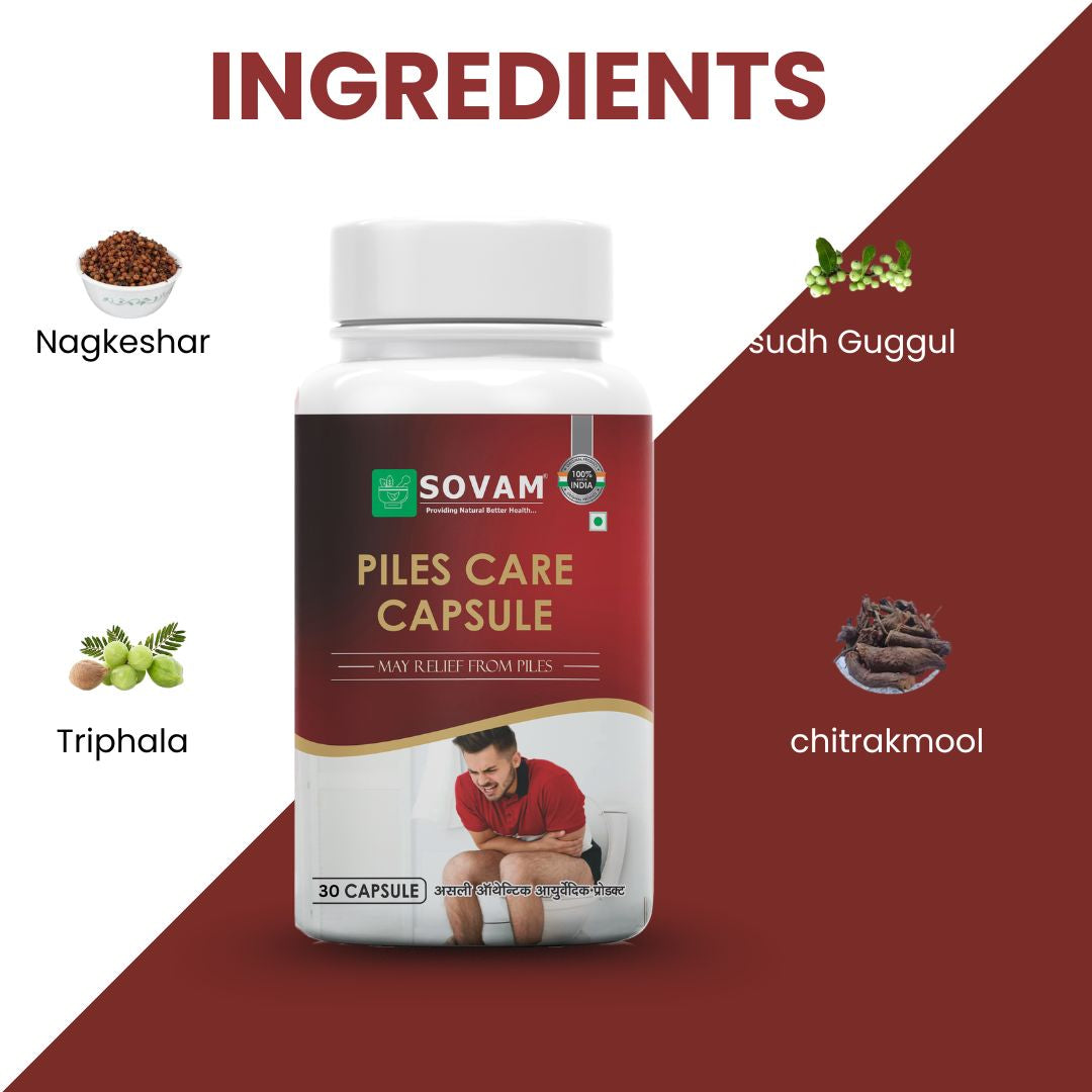 Sovam Pilo O Care Capsules 30 Caps – Digestive & Bowel Wellness Support