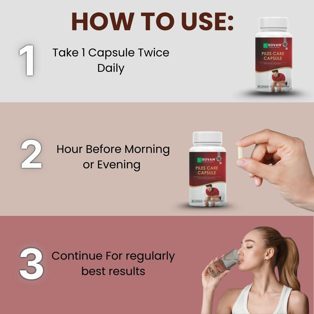 Sovam Pilo O Care Capsules 30 Caps – Digestive & Bowel Wellness Support
