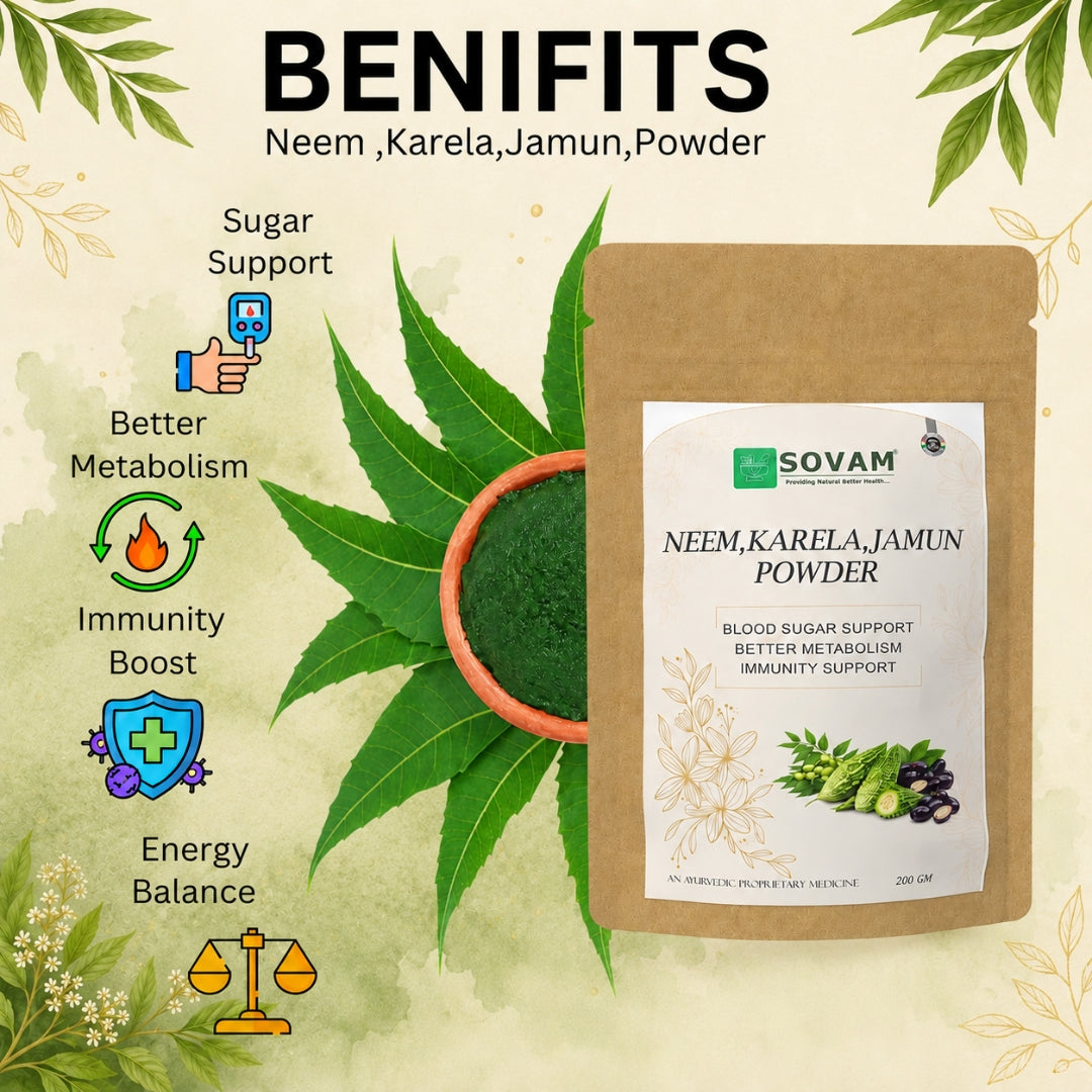Sovam Neem Karela Jamun Powder 200g