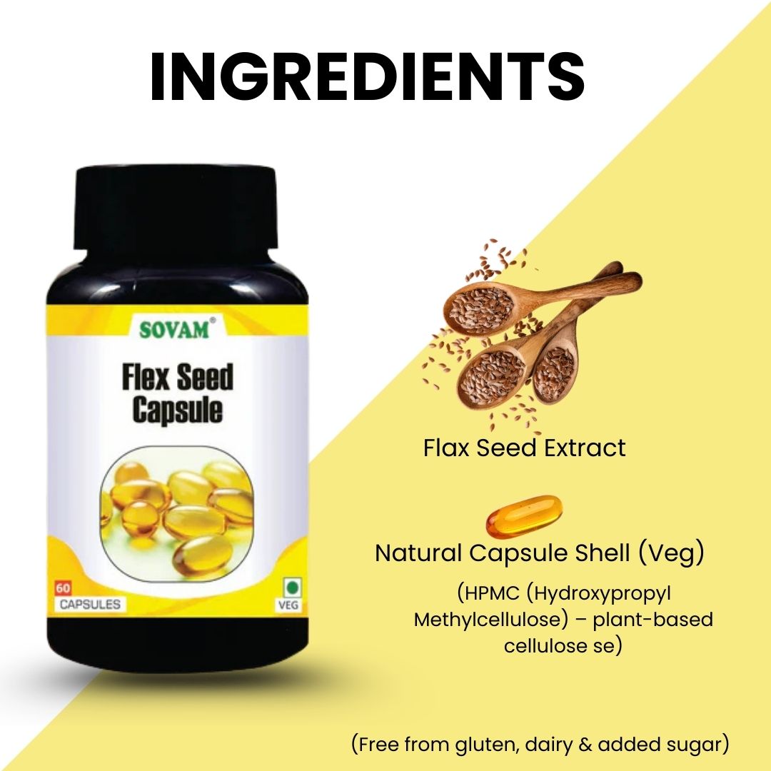 Sovam Flax Seed Capsules 60 Caps – Plant Omega & Daily Wellness Support
