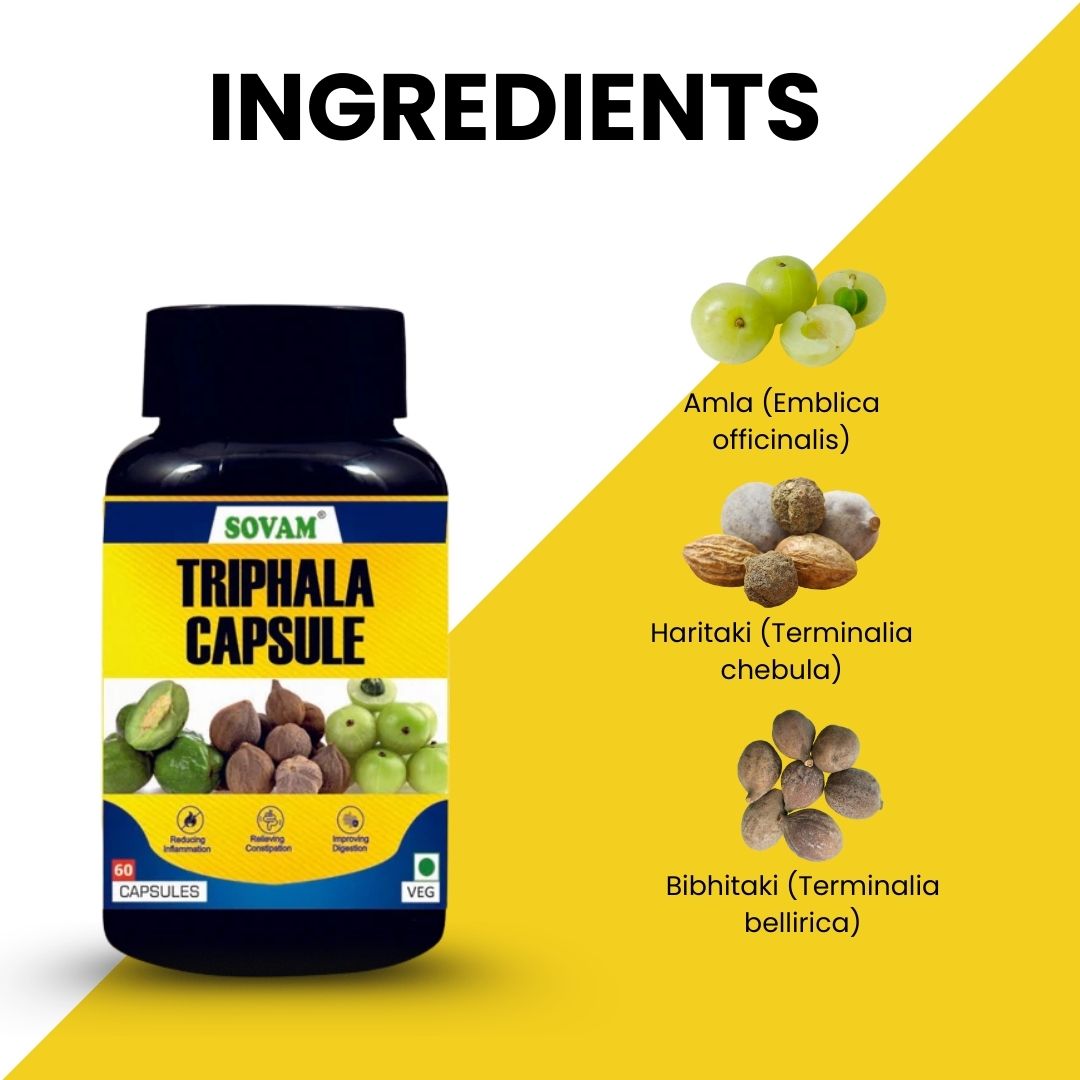 Sovam Triphala Capsules 60 Caps – Digestive & Daily Wellness Support