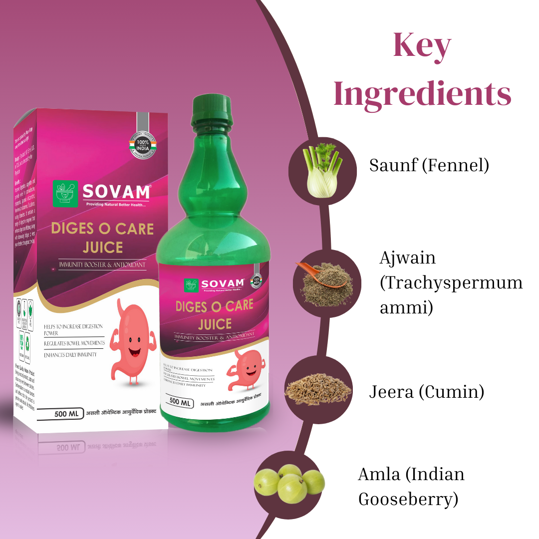 Diges-0-Care juice ayurvedic digestion tonic | Sovam Ayurveda