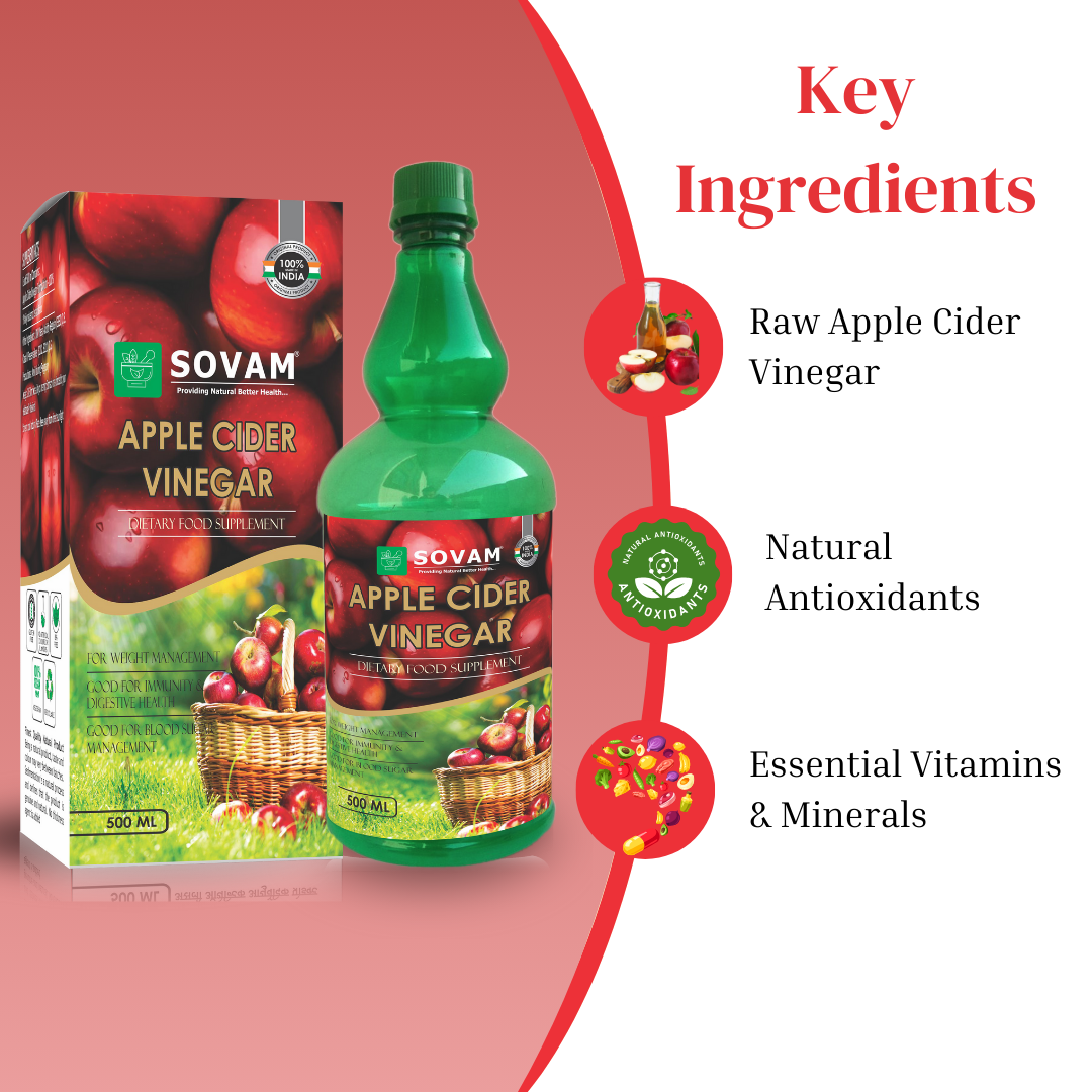 Apple Cider Vinegar 500ml Organic Vinegar | Sovam Ayurveda