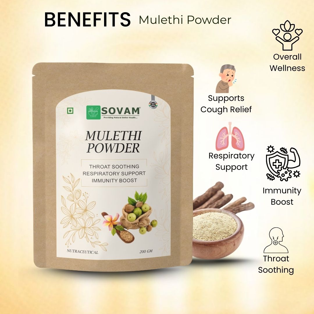 Sovam Mulethi Powder (Glycyrrhiza glabra) 200g