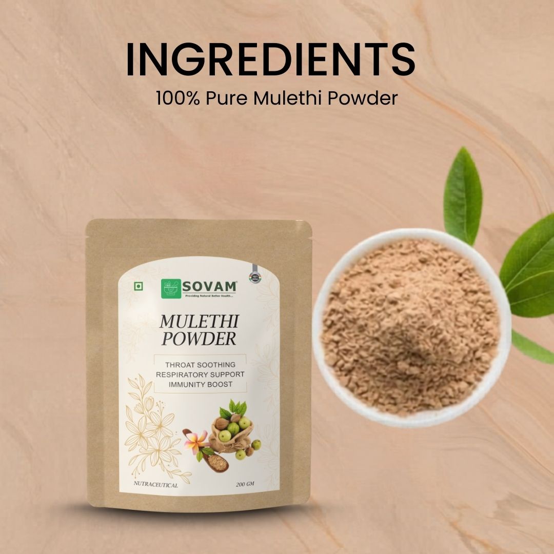 Sovam Mulethi Powder (Glycyrrhiza glabra) 200g