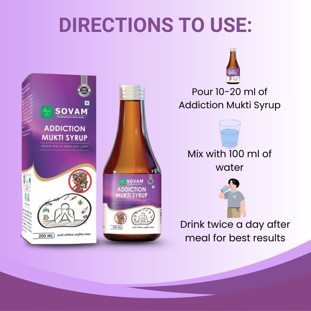 Sovam Addiction Mukti Syrup 200ml – Herbal Wellness & Daily Balance Support