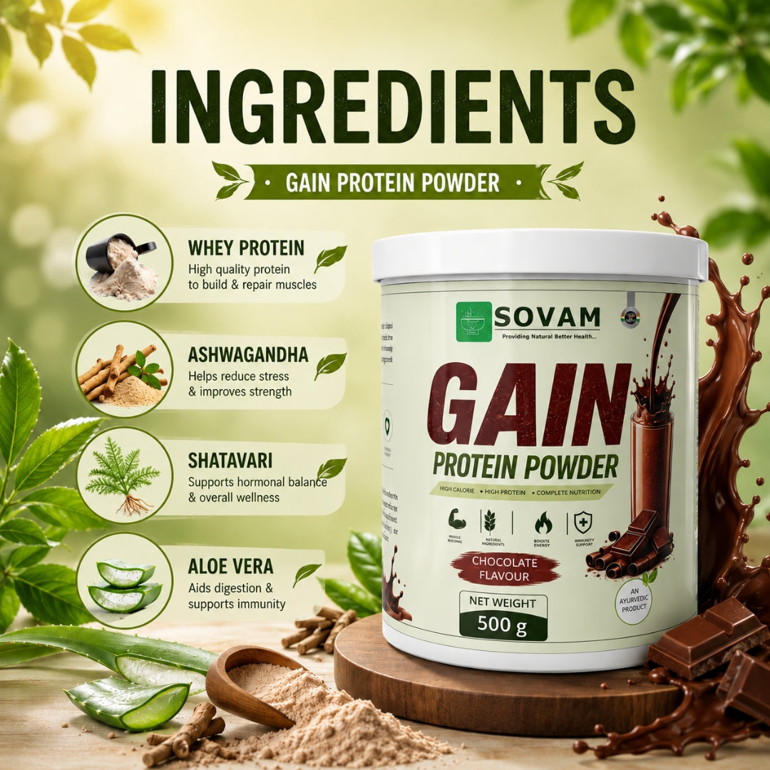 Sovam Gain Protein Powder Chocolate Flavour 500g