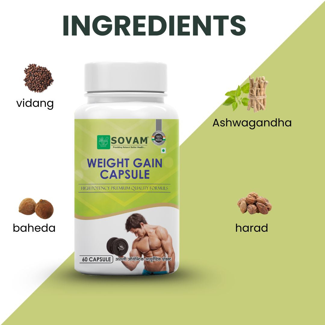 Sovam Weight Gain Capsules 60 Caps – Nutritional Support & Daily Vitality