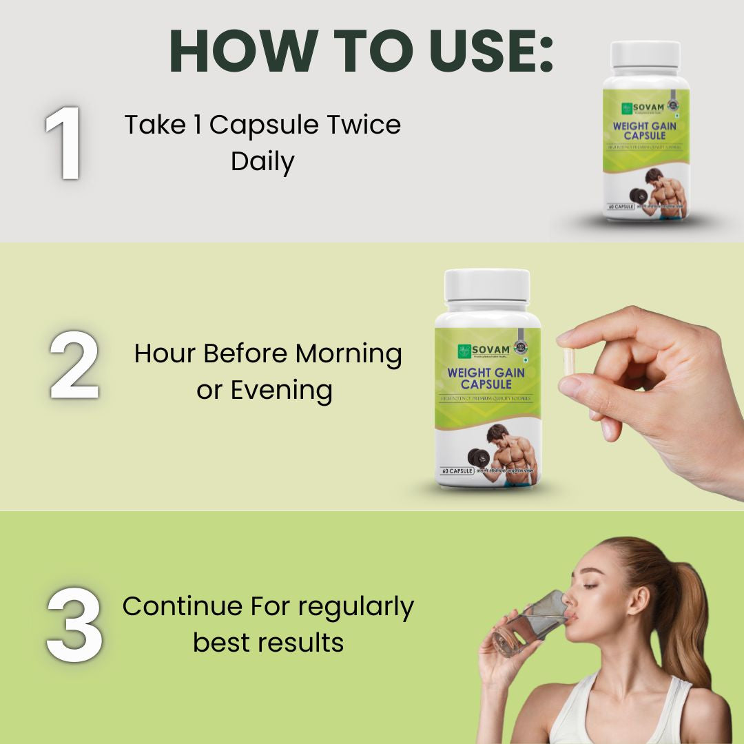 Sovam Weight Gain Capsules 60 Caps – Nutritional Support & Daily Vitality