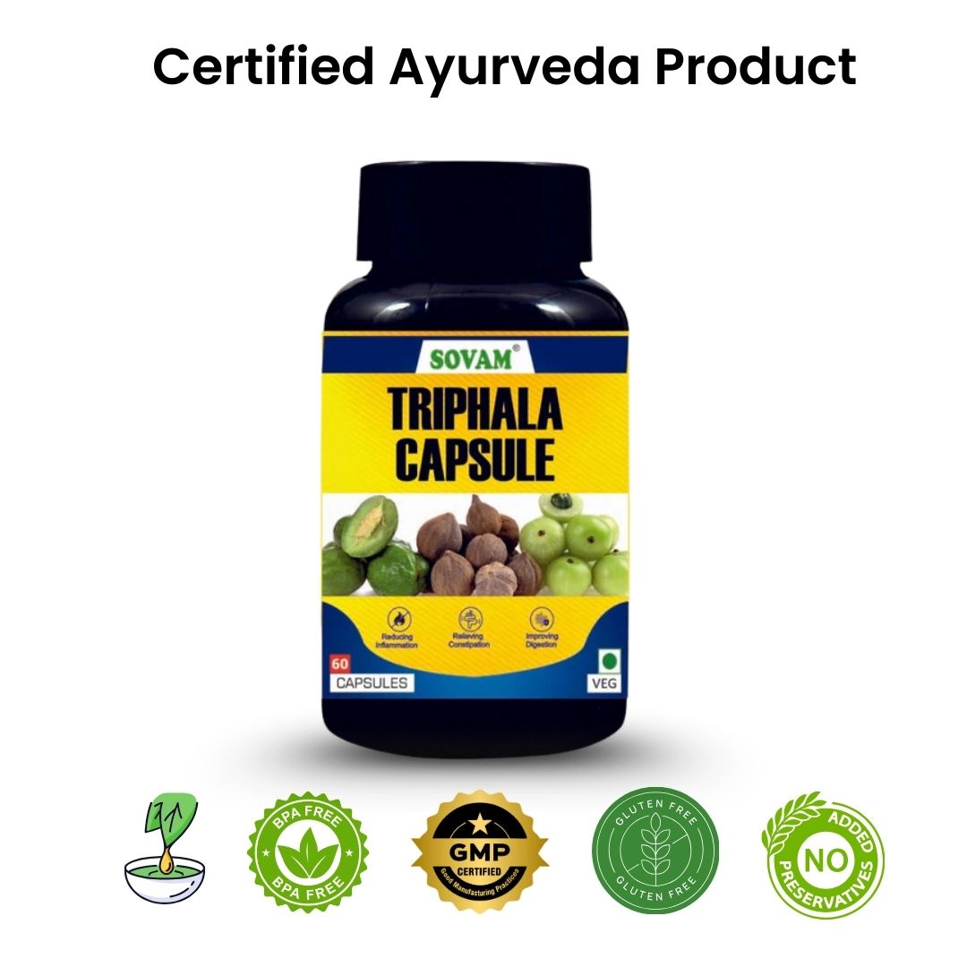 Sovam Triphala Capsules 60 Caps – Digestive & Daily Wellness Support