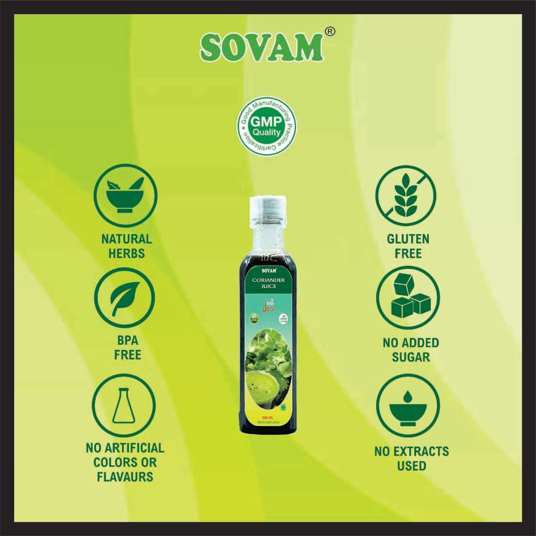 Coriander Juice 500ml | No Added Colour | No Added Flavor | No Added Sugar