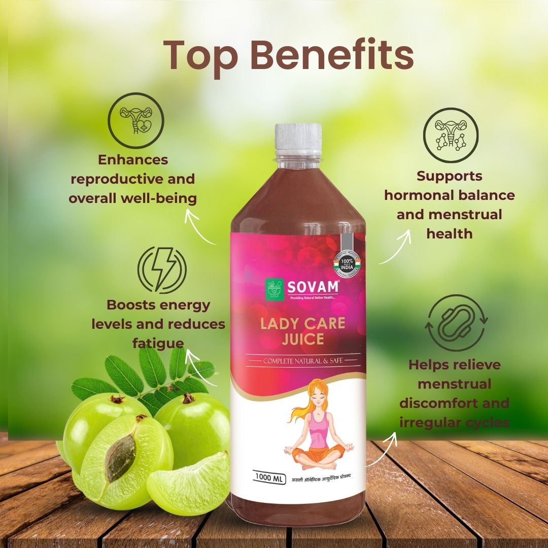 Sovam Lady Care Herbal Juice 1000ml | Plant-Based Botanical Beverage | SOVAM AYURVEDA