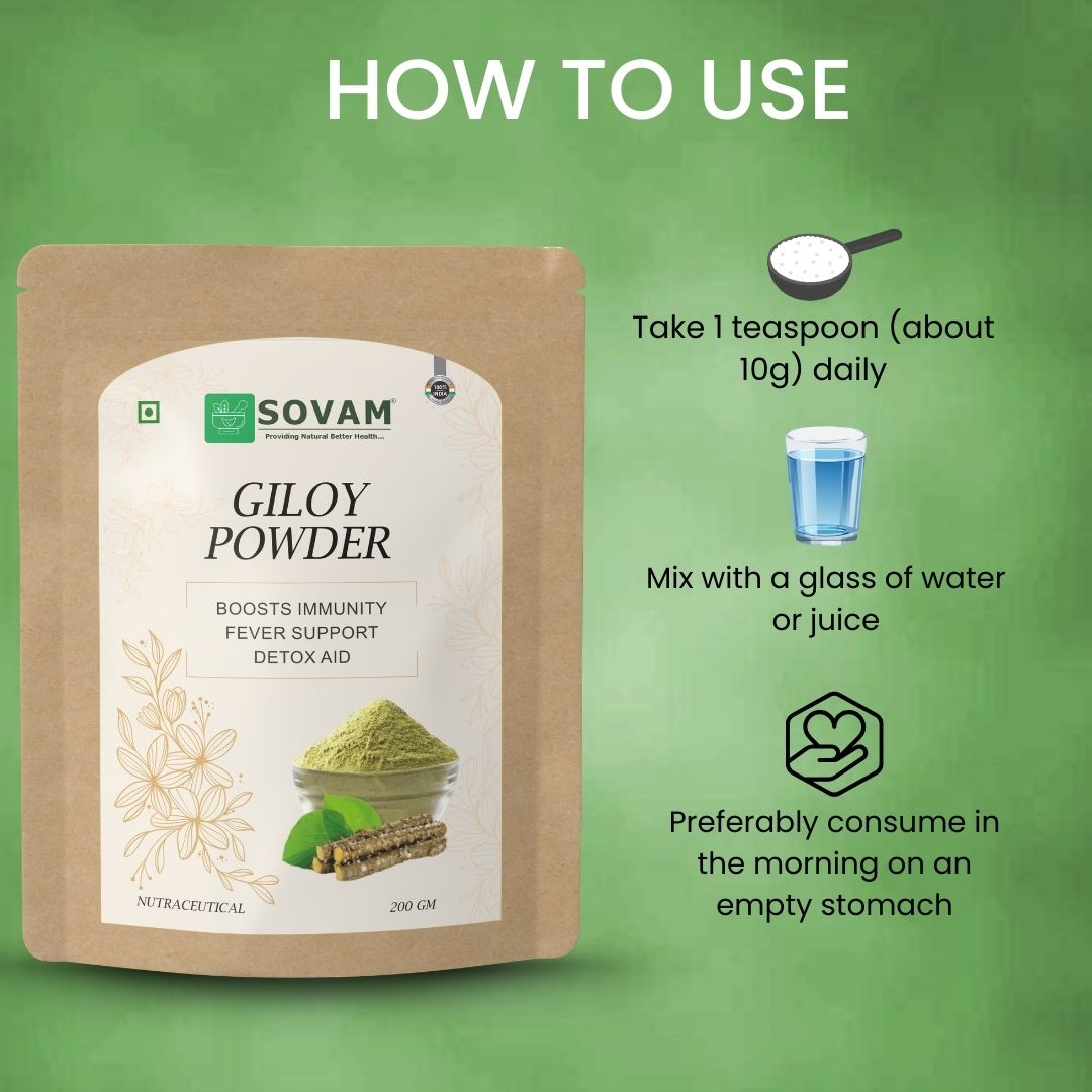 Sovam Giloy Powder (Tinospora cordifolia) 200g