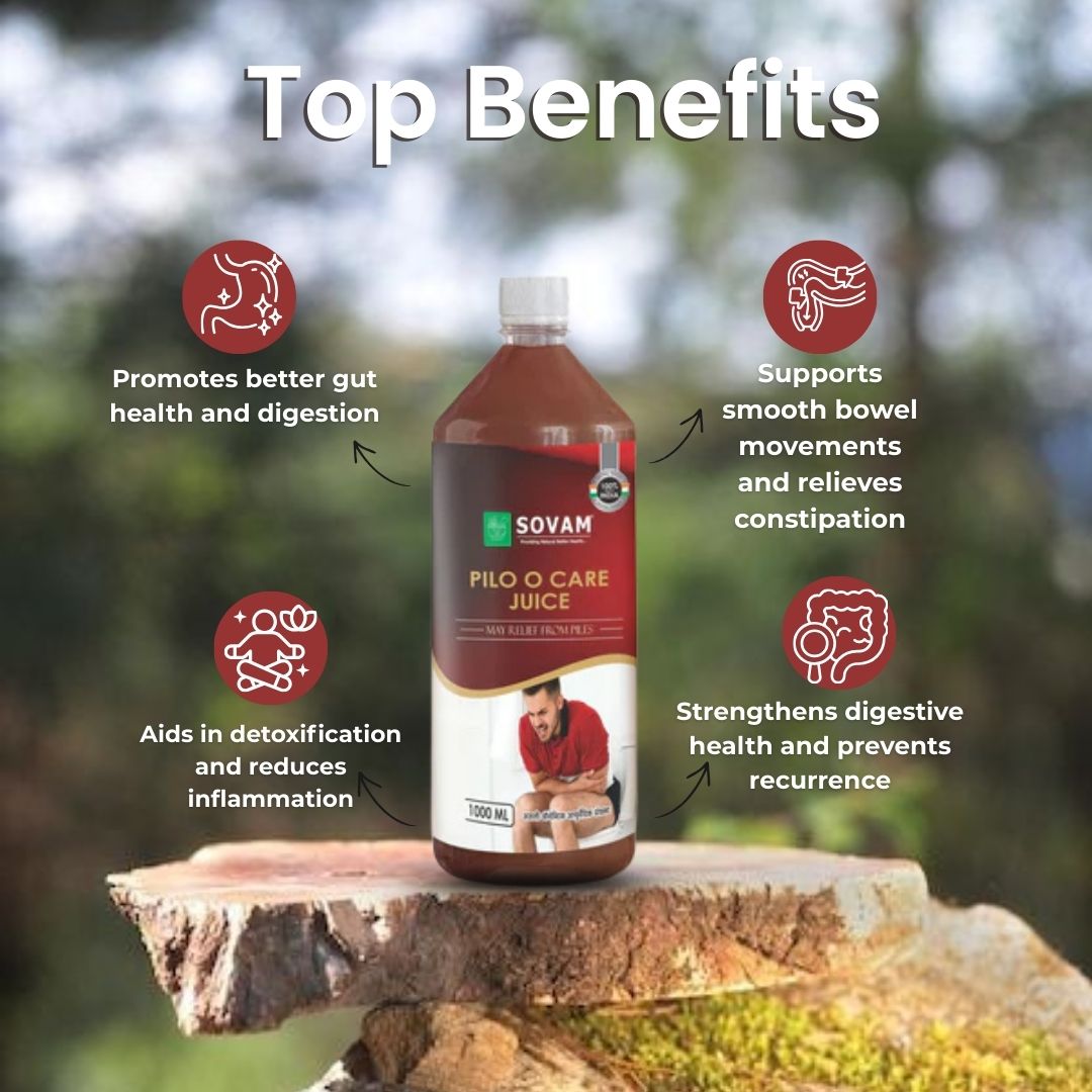 Sovam Piles Care Juice 1000ML – Digestive & Bowel Wellness Support